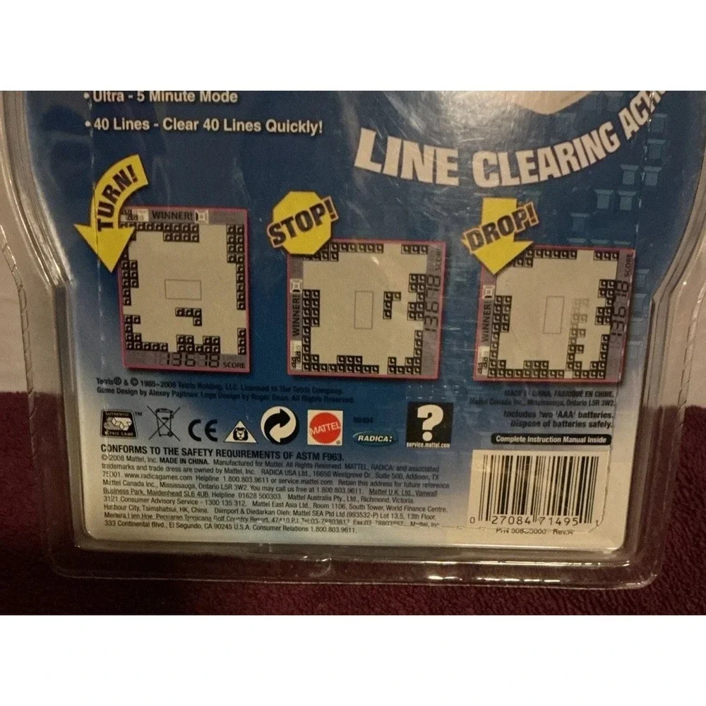 TETRIS 360° Electronic‎ Handheld Game Radica Mattel 2008